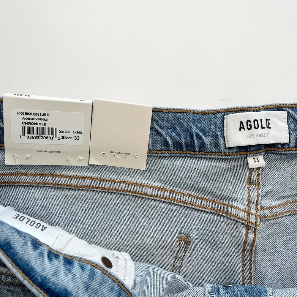 AGOLDE Nico High Rise Slim Jeans in Chronicle - Picture 12 of 14